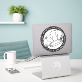 マイキッチンマイルールシェフ引用文 シール (デスク上のノートパソコン)