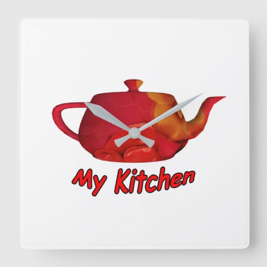 マイキッチン スクエア壁時計 (正面)