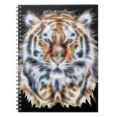 マイキャット演技アップタイガーポートレートエネルギー ノートブック (正面)