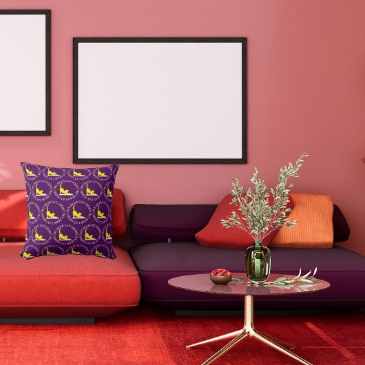 マイキャッ親愛トギズマおもしろいペットホワイトイエローパープル クッション