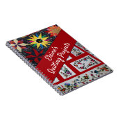 マイキルティングプロジェカラフルクト引用文レッドホワイト文字 ノートブック (右側)