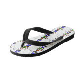 マイクおもしろいガで歌うトカゲ キッズビーチサンダル (アングル)