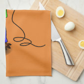 マイクおもしろいガで歌うトカゲ キッチンタオル (四つ折り)