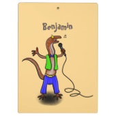 マイクおもしろいガで歌うトカゲ クリップボード (裏面)