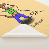 マイクおもしろいガで歌うトカゲ シェルパブランケット (3/4)