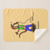 マイクおもしろいガで歌うトカゲ シェルパブランケット (正面(横))