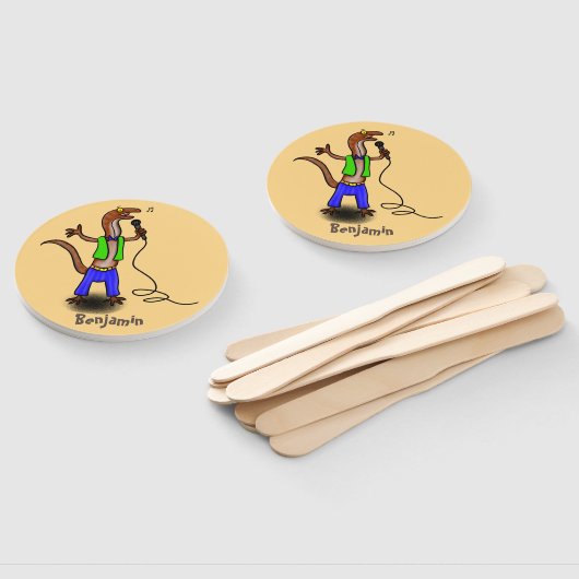 マイクおもしろいガで歌うトカゲ ハンドファン (組立なし)