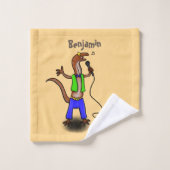 マイクおもしろいガで歌うトカゲ バスタオルセット (ウォッシュタオル)