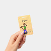 マイクおもしろいガで歌うトカゲ バッジ (手持ち)