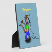 マイクおもしろいガで歌うトカゲ フォトプラーク (側面)