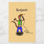 マイクおもしろいガで歌うトカゲ フードラベル (シングルラベル)