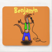 マイクおもしろいガで歌うトカゲ マウスパッド (正面)