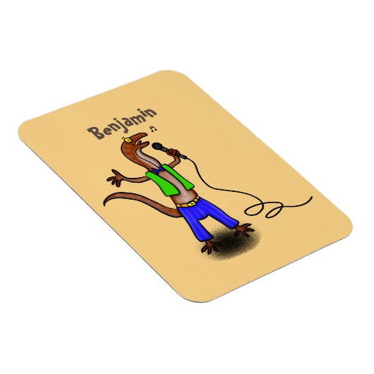 マイクおもしろいガで歌うトカゲ マグネット (右側)