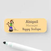 マイクおもしろいガで歌うトカゲ 名札 (インサイチュ)