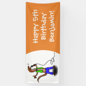 マイクおもしろいガで歌うトカゲ 横断幕 (縦)