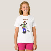 マイクおもしろいガで歌うトカゲ Tシャツ (正面フル)