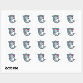 マイクで歌うイルカ スクエアシール (シート)