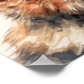 マイクで歌う可愛いドイツの羊飼い ポスター (角)