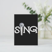 マイクで歌う ポストカード (スタンド正面)