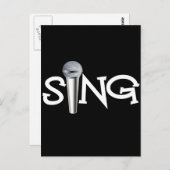 マイクで歌う ポストカード (正面/裏面)