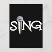 マイクで歌う ポストカード (正面)