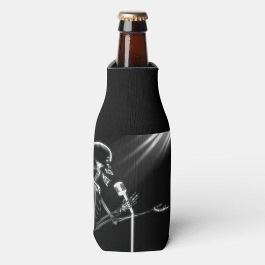 マイクで歌うB&W X線ビジョンスケルトン ボトルクーラー (ボトル正面)