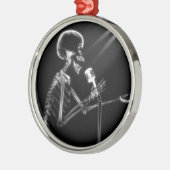 マイクで歌うB&W X線ビジョンスケルトン メタルオーナメント (左)