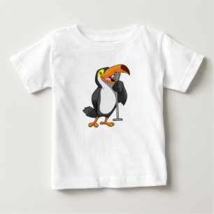 マイクで音楽を楽しむ ベビーTシャツ