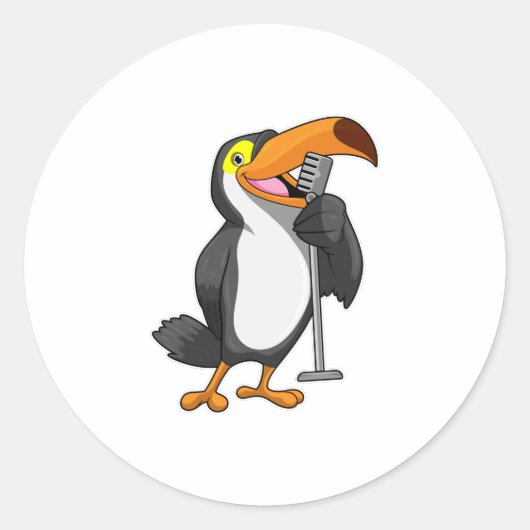 マイクで音楽を楽しむ ラウンドシール (正面)