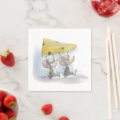 マイクとMacがチーズを持ち込む スタンダードカクテルナプキン (インサイチュ)