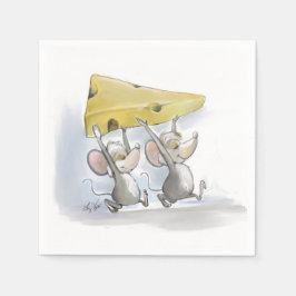 マイクとMacがチーズを持ち込む スタンダードカクテルナプキン