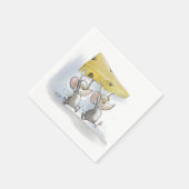 マイクとMacがチーズを持ち込む スタンダードカクテルナプキン (角)