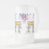 マイクとMacの7月の4日の夜のピクニック霜のマグカップ フロストグラスビールジョッキ (正面右)