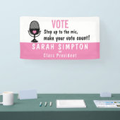 マイクにステップアップ – 投票を行う!イベント 横断幕 (トレードショー)