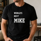 マイクのための世界一のマイクの誕生日おめでとう Tシャツ