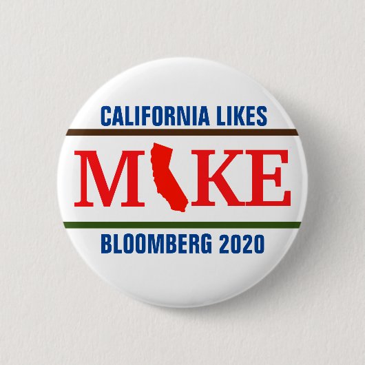マイクのようなカリフォルニア 缶バッジ (正面)