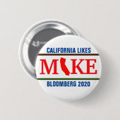 マイクのようなカリフォルニア 缶バッジ (正面&裏面)