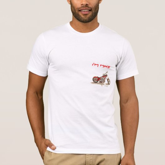 マイクのカスタムなプロジェクトのバイク Tシャツ (正面)