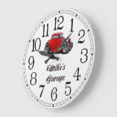 マイクのガレージのヴィンテージ ラージ壁時計 (傾斜)