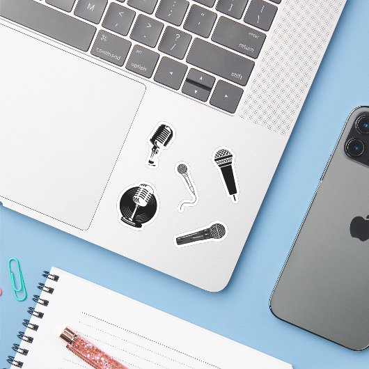 マイクのシール シール (ノートパソコンとiPhone)