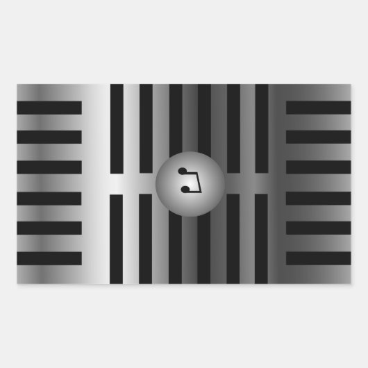 マイクのシール 長方形シール (正面)