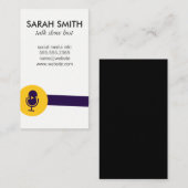 マイクのトークショーロゴ/エンターテイメント 名刺 (正面/裏面)