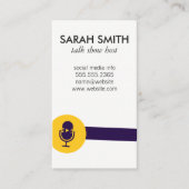 マイクのトークショーロゴ/エンターテイメント 名刺 (正面)