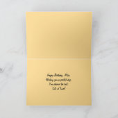 マイクのハッピーバースデーの熱帯日没 カード (内部)