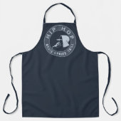 マイクのフード付きスウェットシャツを叩くヒップホップの男 エプロン (正面)