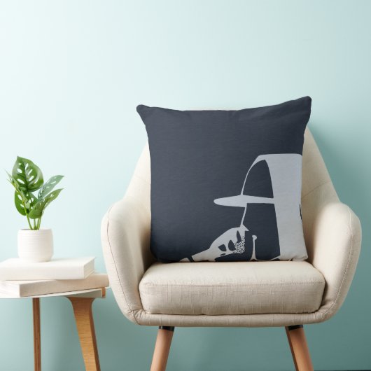 マイクのフード付きスウェットシャツを叩くヒップホップの男 クッション (椅子)