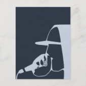 マイクのフード付きスウェットシャツを叩くヒップホップの男 ポストカード (正面)