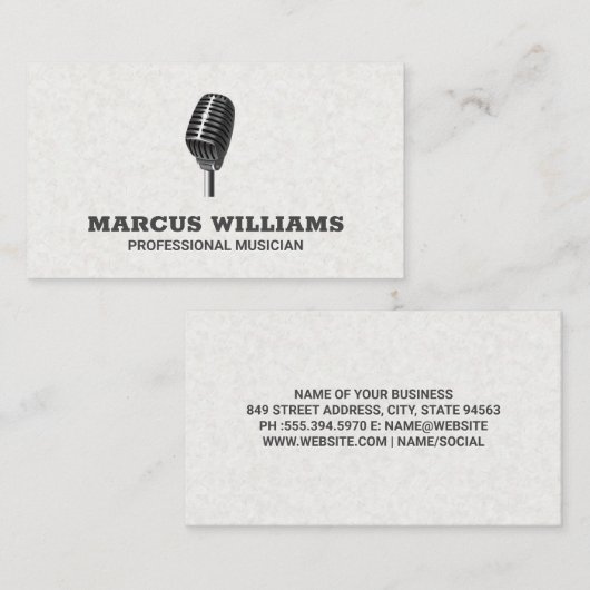 マイクのロゴ 名刺 (正面/裏面)