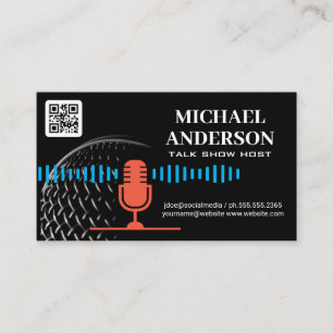 マイクのロゴ Podcastホスト QRコード 名刺