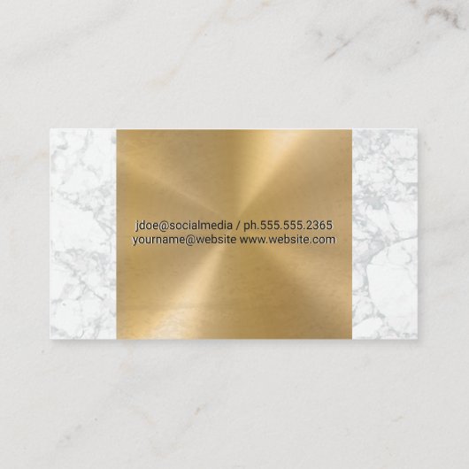 マイクの保持 |大理石金ゴールドメタル 名刺 (裏面)